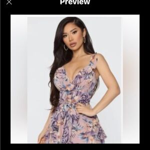Fashion Nova Pastel Floral Dress